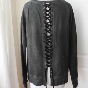 Pam & Gela Original Juicy Couture Love P&G Lace Back Grommets Sweatshirt S